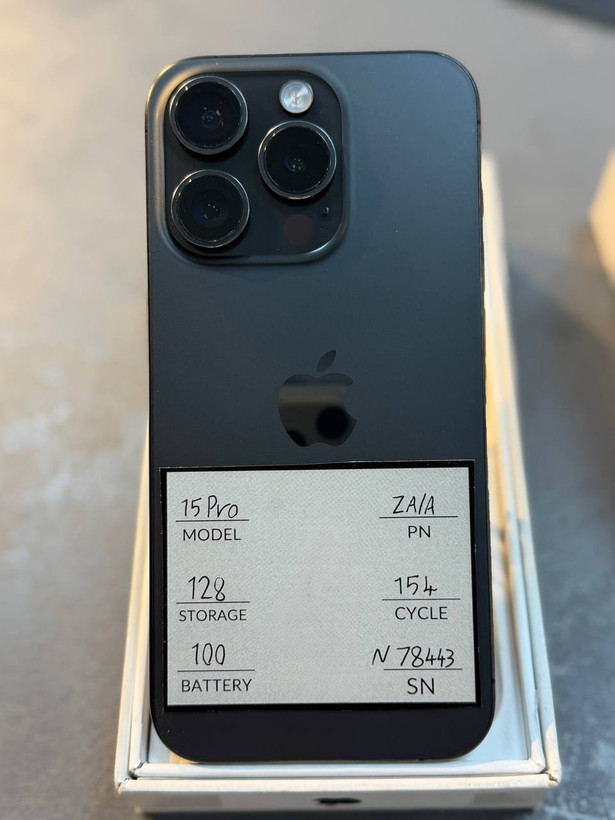 گوشی موبایل اپل - استوک - مدل iphone 15 Pro حافظه 128 گیگ - سلامت باتری 100