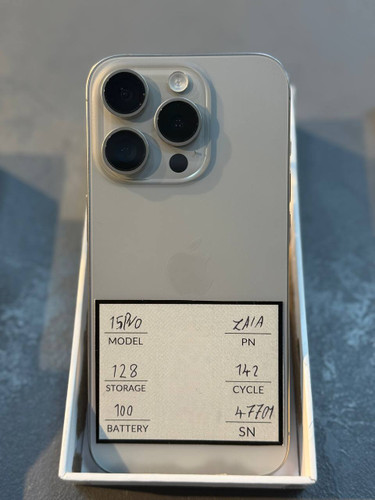 گوشی موبایل اپل - استوک - مدل iphone 15 Pro حافظه 128 گیگ - سلامت باتری 100