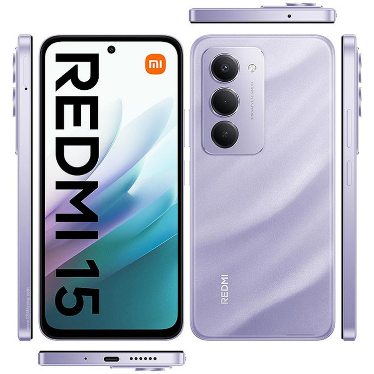 گوشی موبایل شیائومی مدل Redmi 15 4G دو سیم کارت ظرفیت 256 گیگابایت و رم 8 گیگابایت - باتری ۷۰۰۰