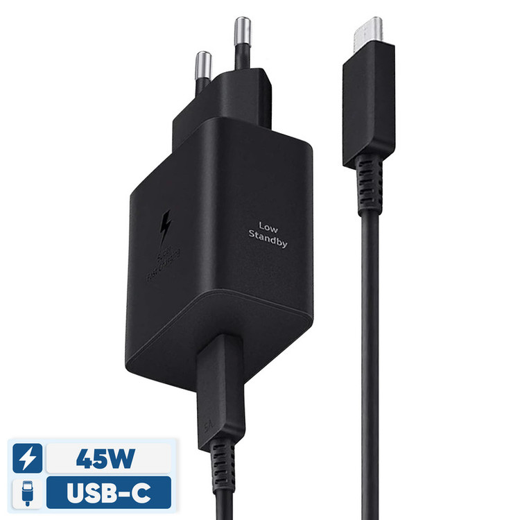 شارژر 45 وات سامسونگ مدل EP-T4511 Low Standby به همراه کابل USB-C به طول 1.8 متر گارانتی 18 ماهه یکتا