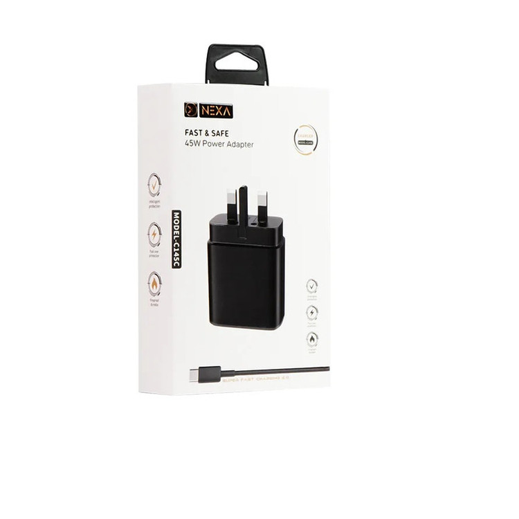 شارژر دیواری 45 وات نکسا مدل C145C به همراه کابل تبدیل USB-C